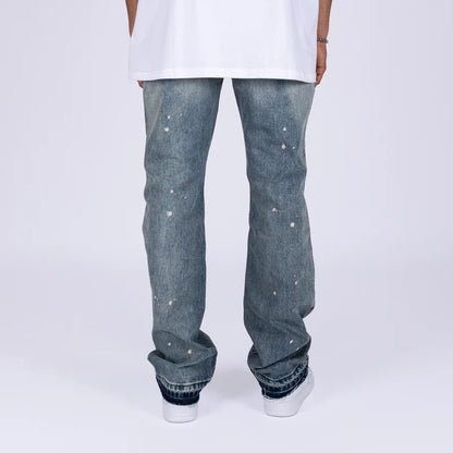 Flared Splash Denim